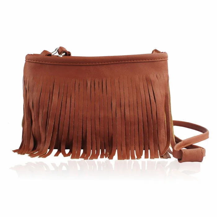 Forward Tassel Shoulder Messenger Clutch Baguette Hbag women Satchel For s