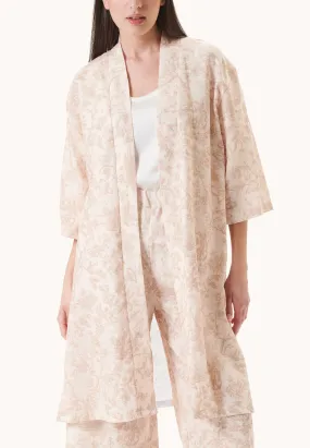 Giacca kimono misto lino