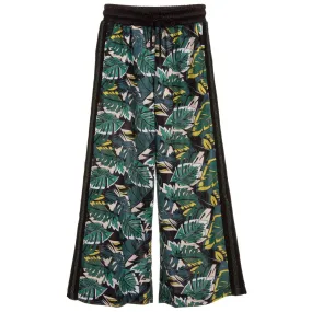 Girls Green Leaf Culottes