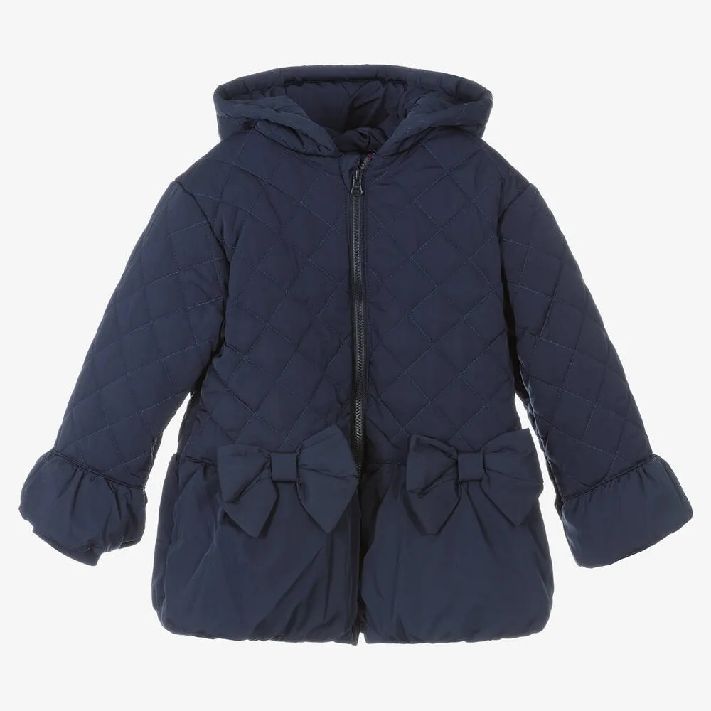 Girls Navy Blue Padded Coat