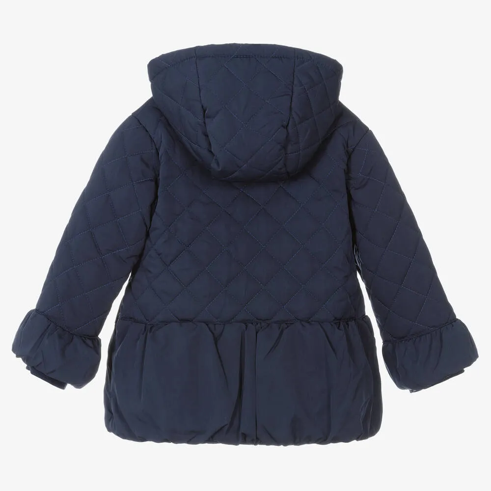 Girls Navy Blue Padded Coat