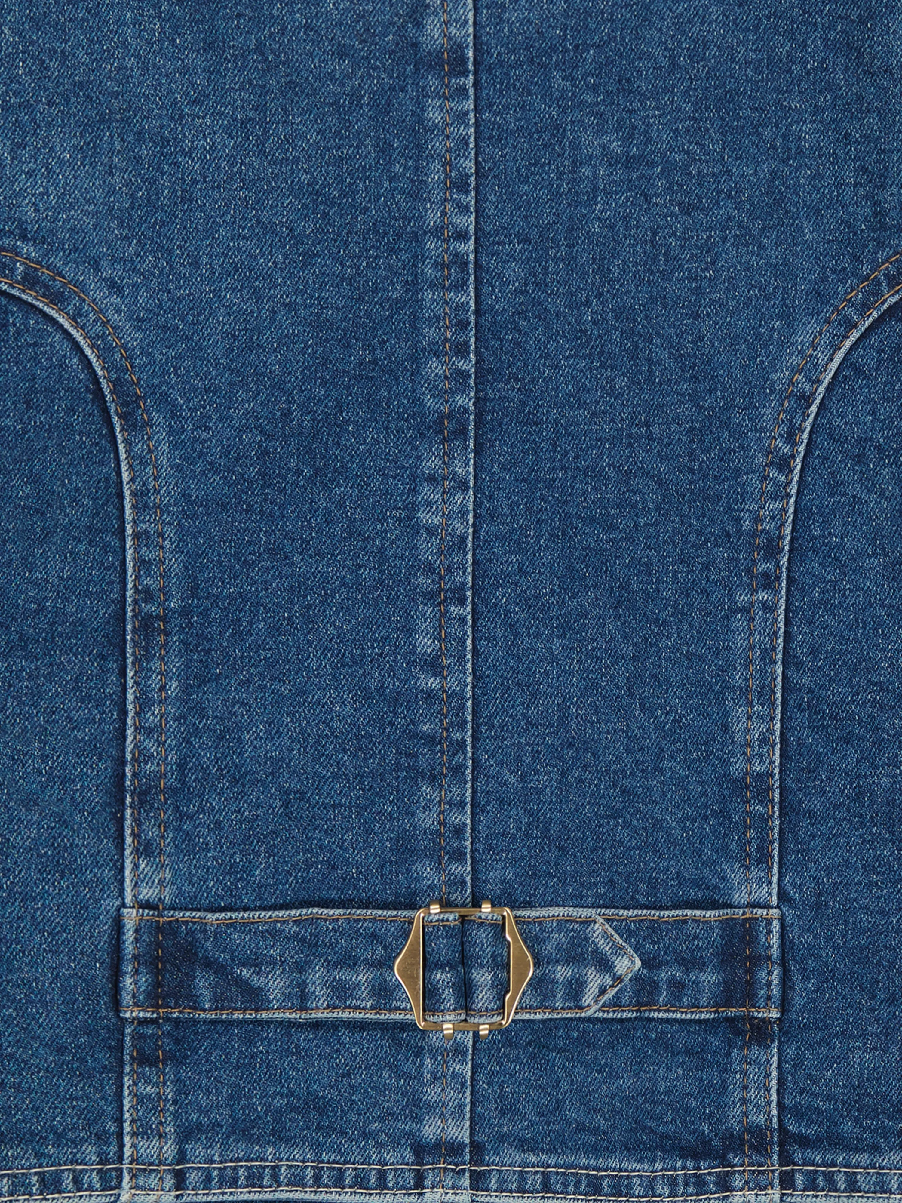 Girls Zizi Denim Waistocoat in Blue