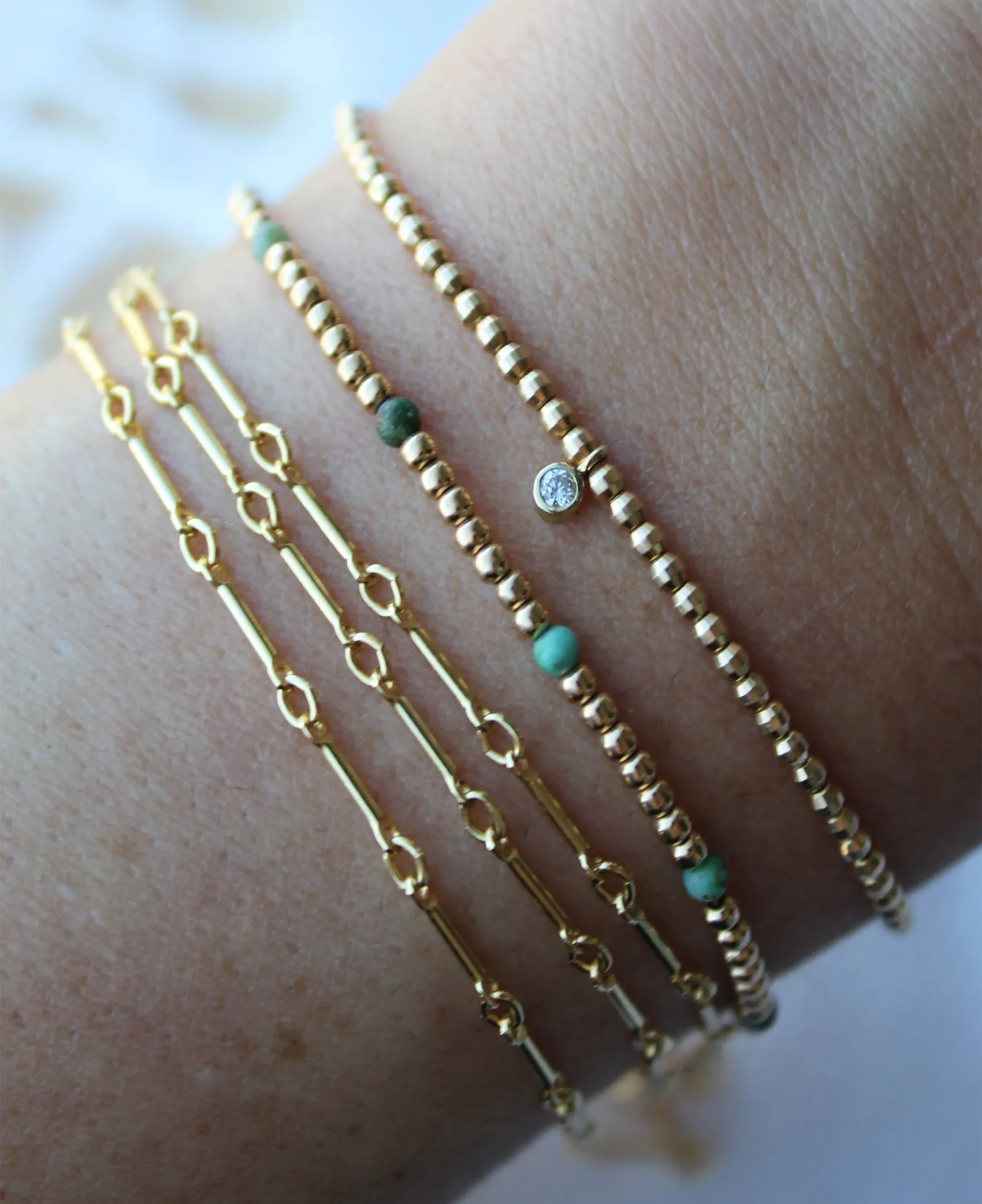 Gold Link Wrap Bracelet