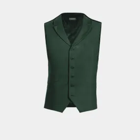 Green lapeled essential Waistcoat