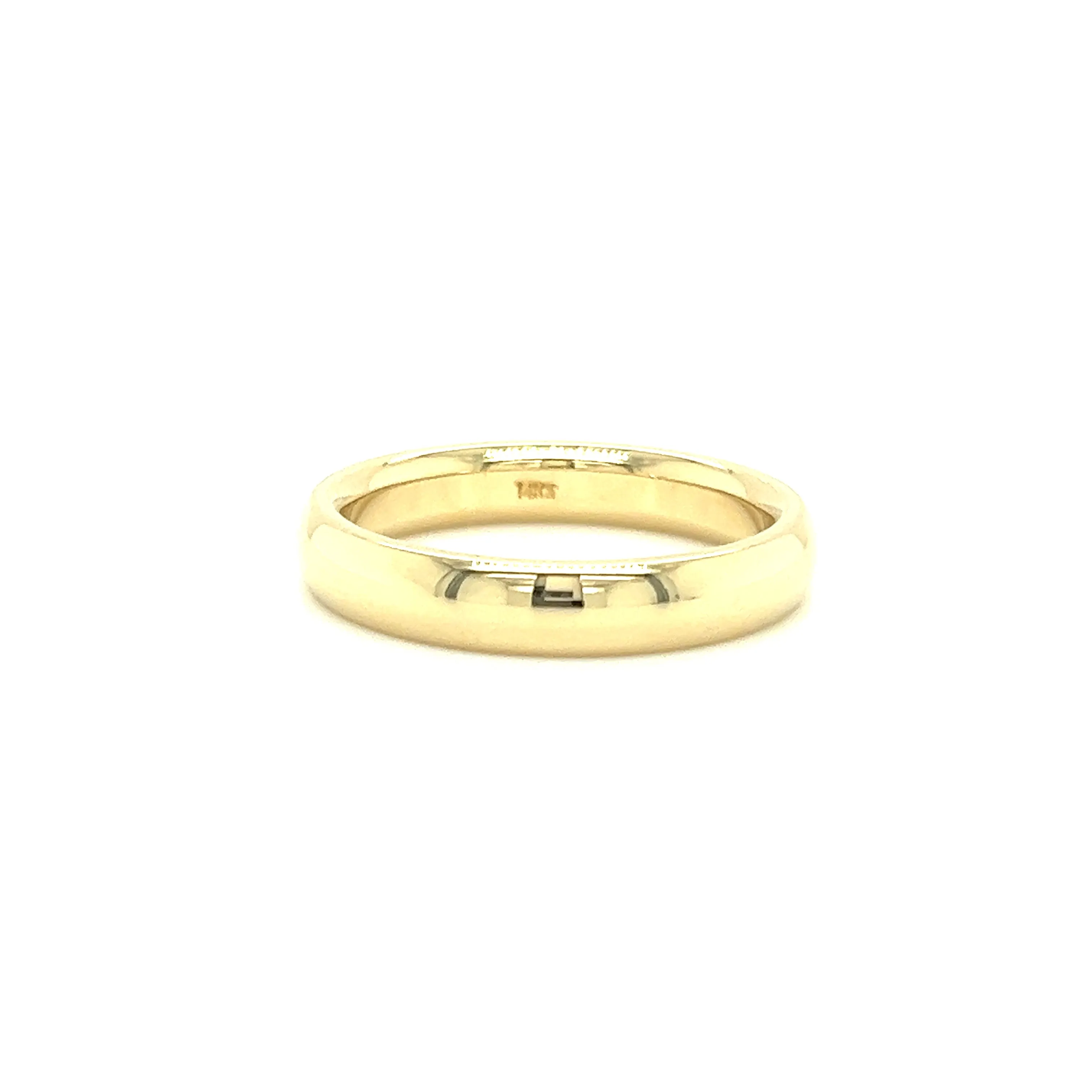 Half Round 5mm Ring with Comfort Fit in 14K Yellow Gold