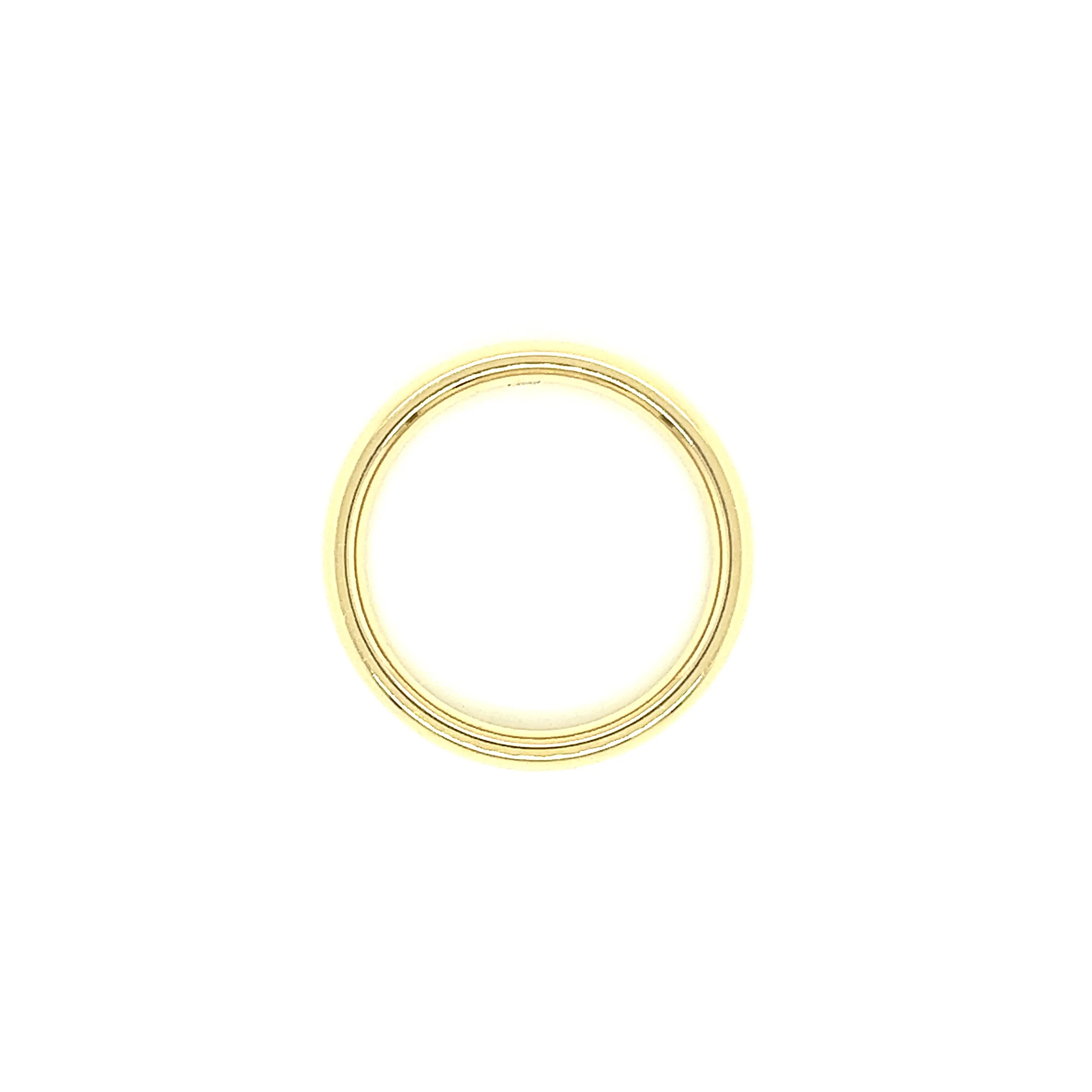 Half Round 5mm Ring with Comfort Fit in 14K Yellow Gold