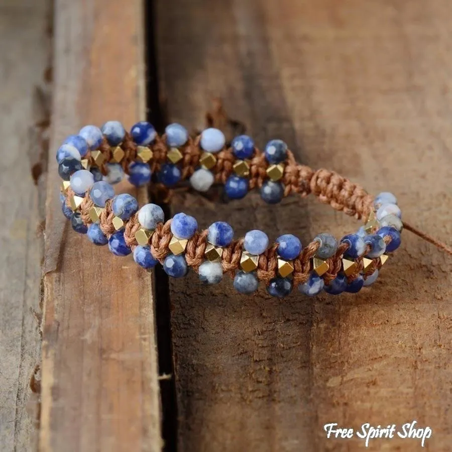 Handmade Natural Sodalite Wrap Bracelet