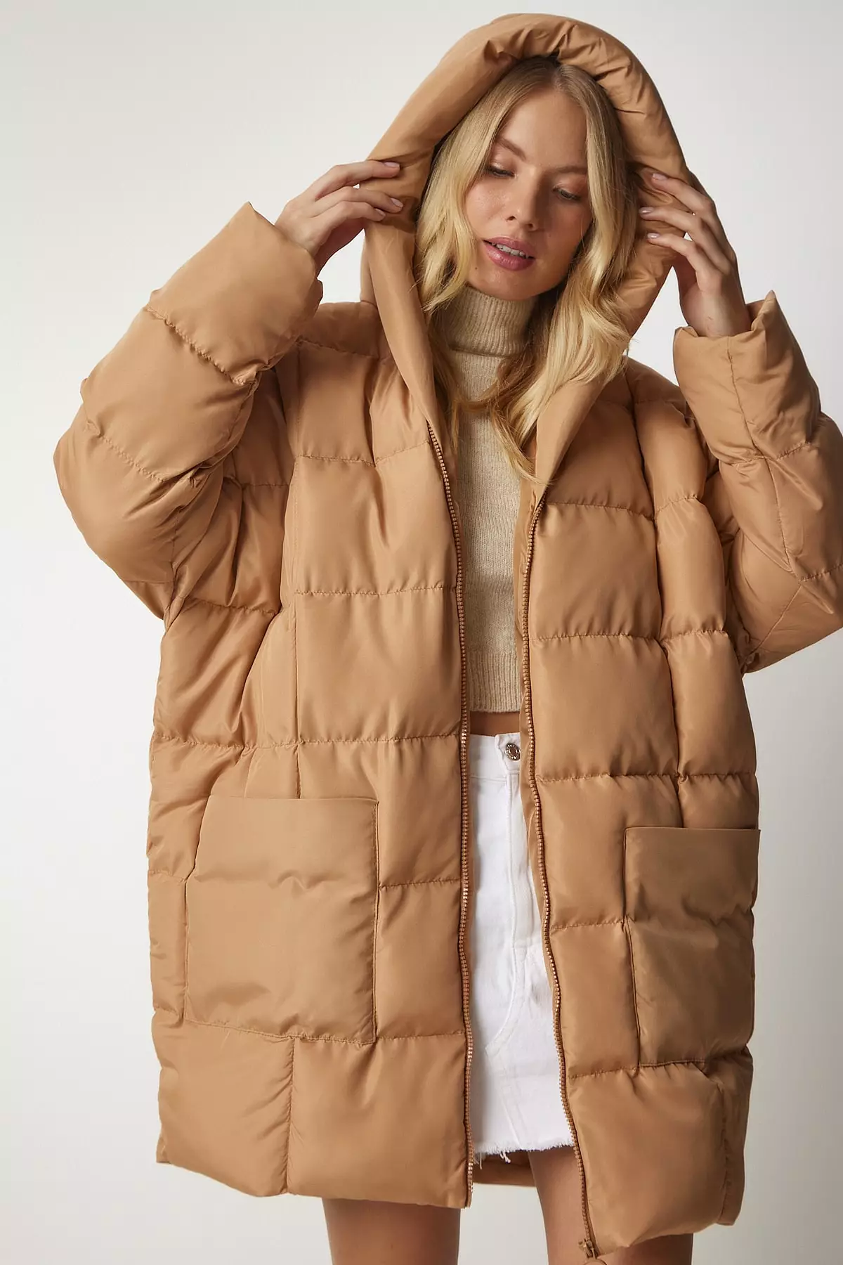 Happiness Istanbul Hooded Oversized Puffer Coat