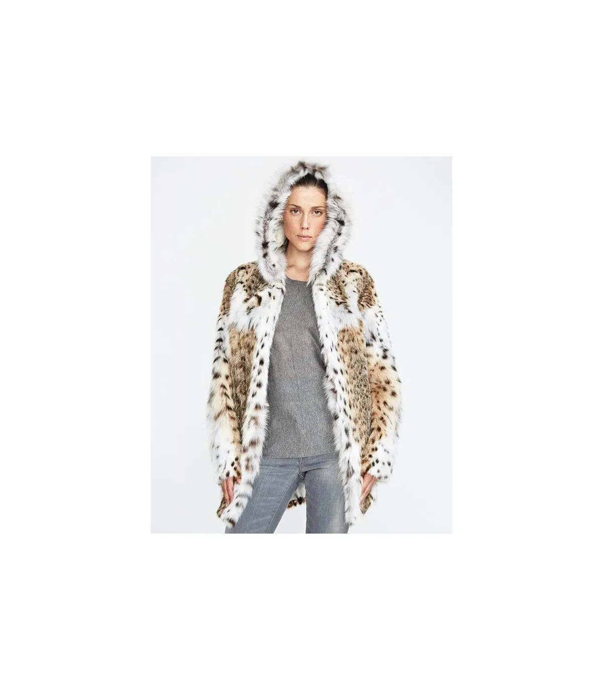 Hooded Lynx Fur Coat: FurSource.com