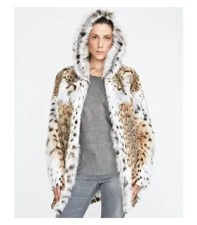 Hooded Lynx Fur Coat: FurSource.com