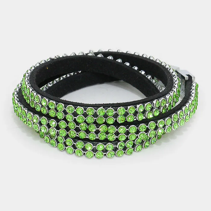 iLLASPARKZ 2-Row crystal wrap bracelet