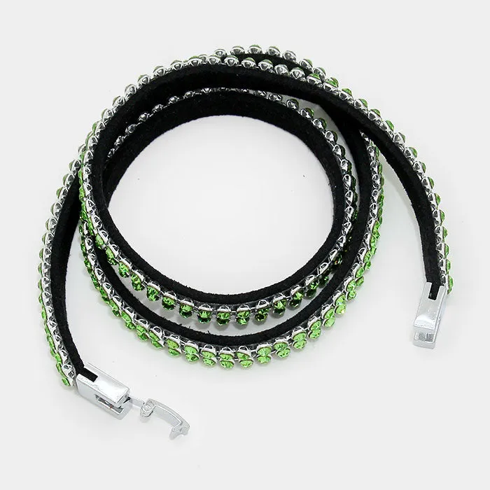 iLLASPARKZ 2-Row crystal wrap bracelet