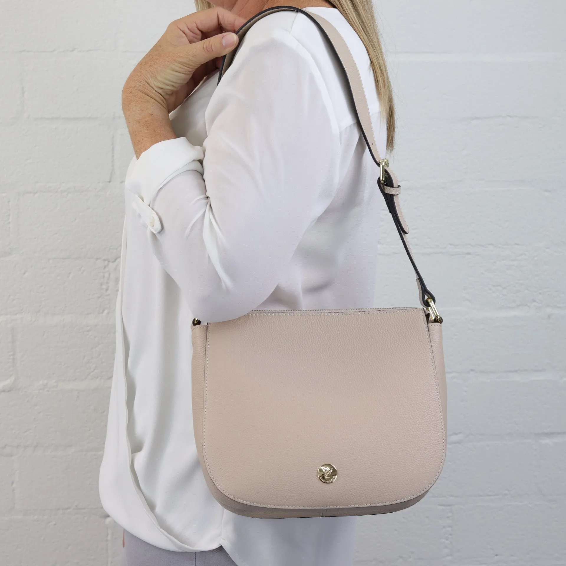 Ingrid pebbled leather shoulder bag