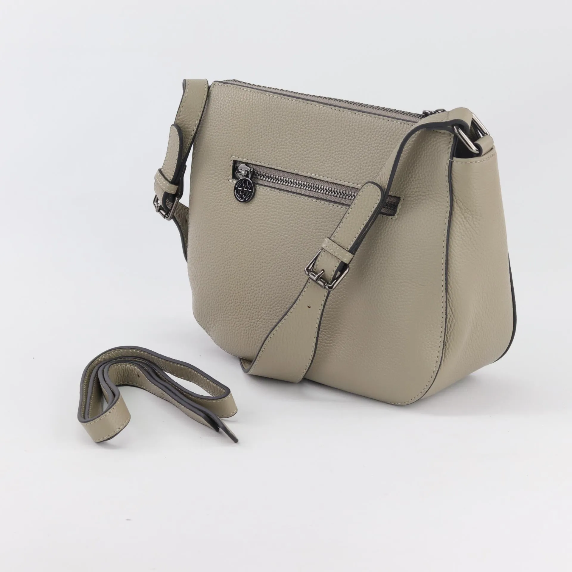 Ingrid pebbled leather shoulder bag