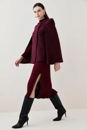 Italian Wool Cape Coat | Karen Millen