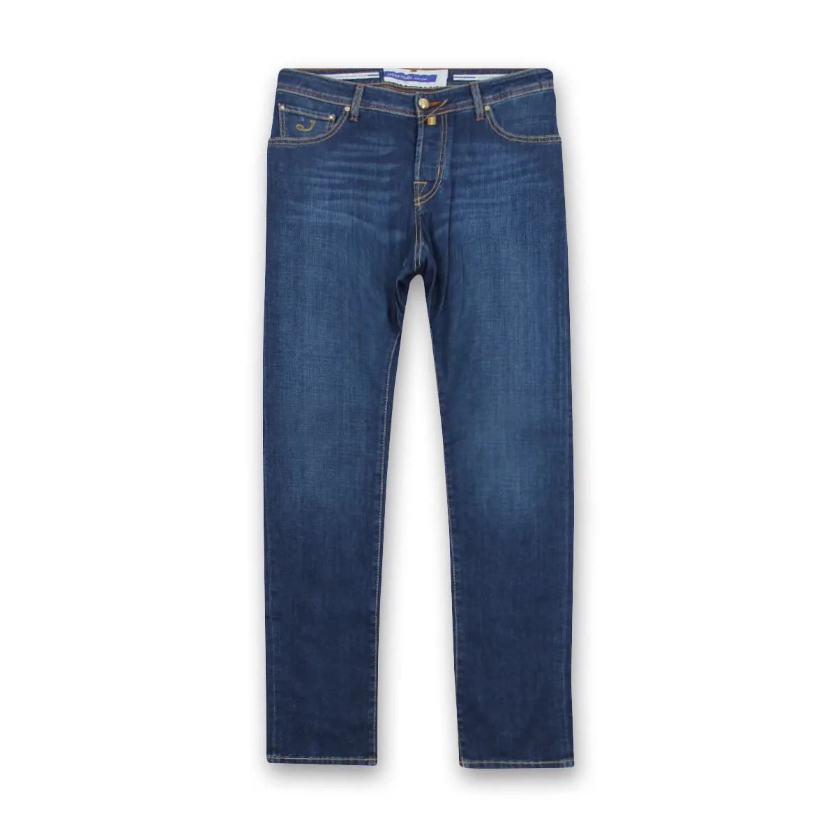 Jacob Cohen - Nick Slim Fit Tan Badge Jeans