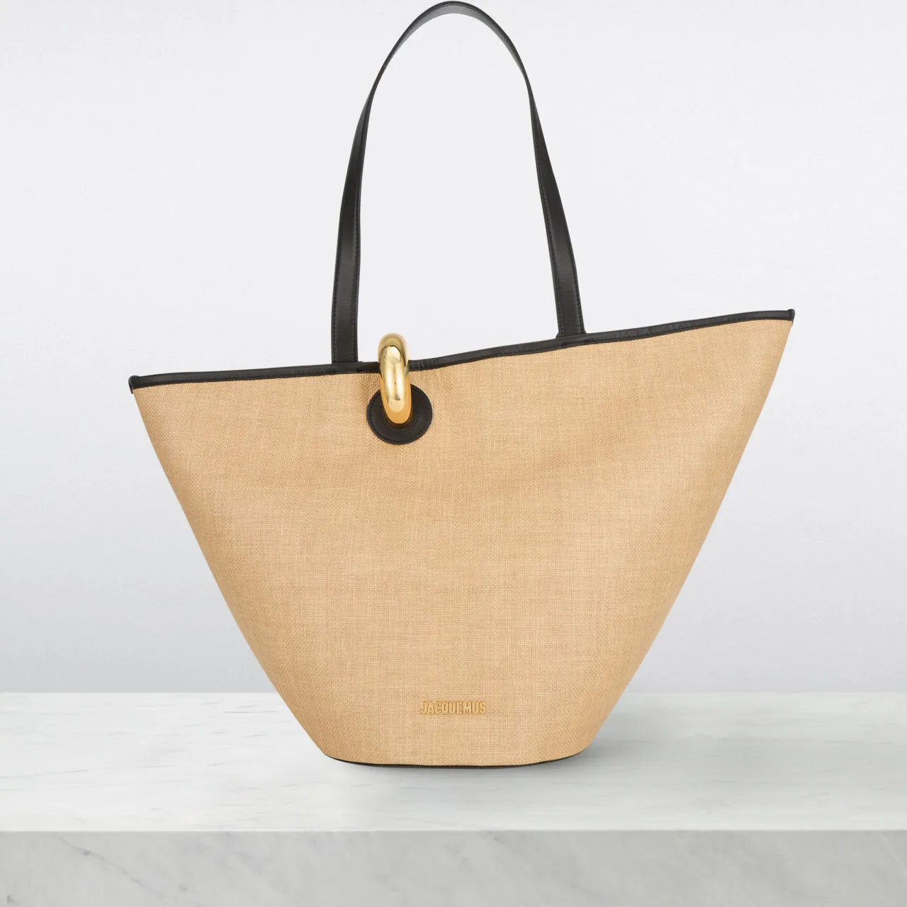 JACQUEMUS Le Bambola Canvas Tote Bag - Light Ivory