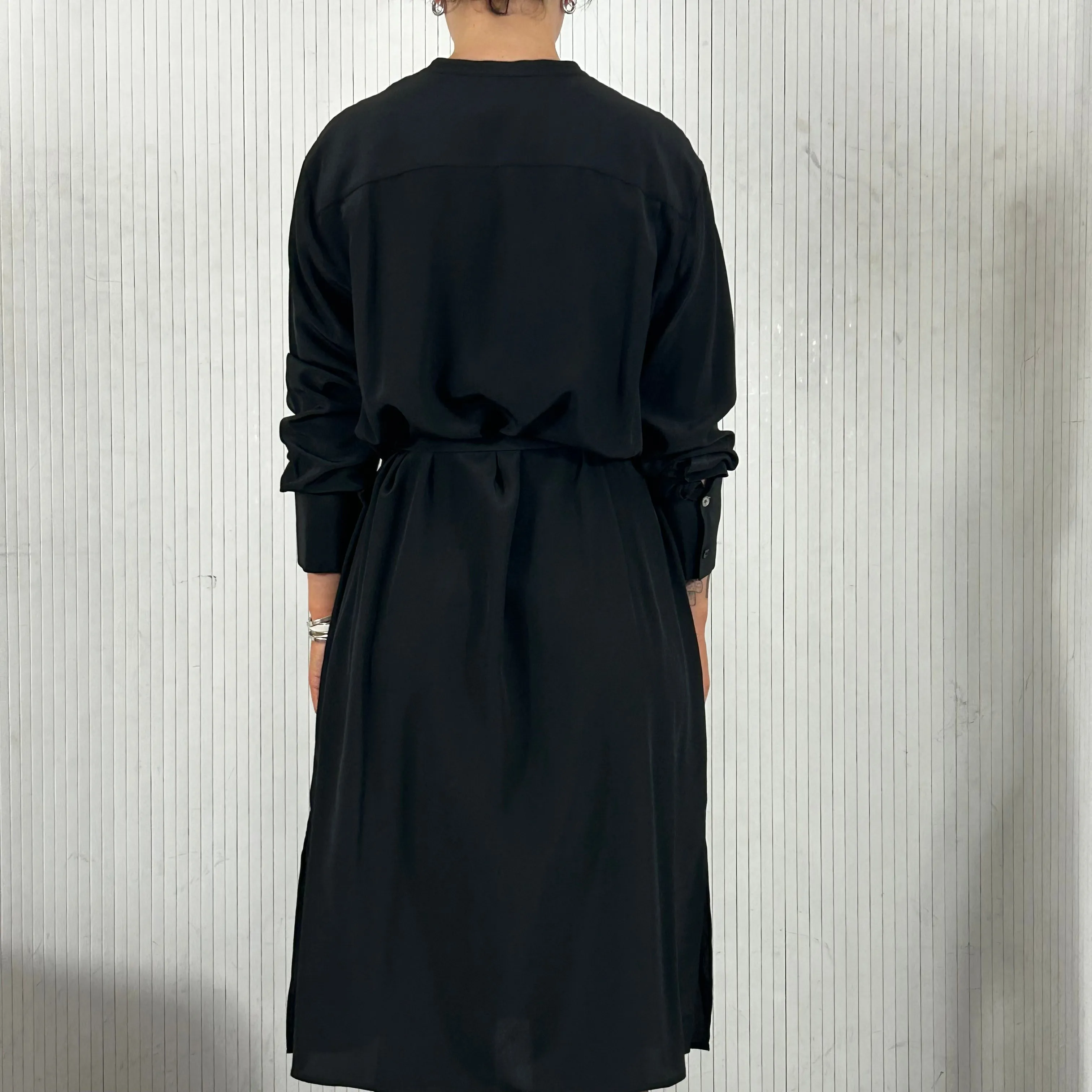 Joseph Black Silk Tunic Shirtdress XS