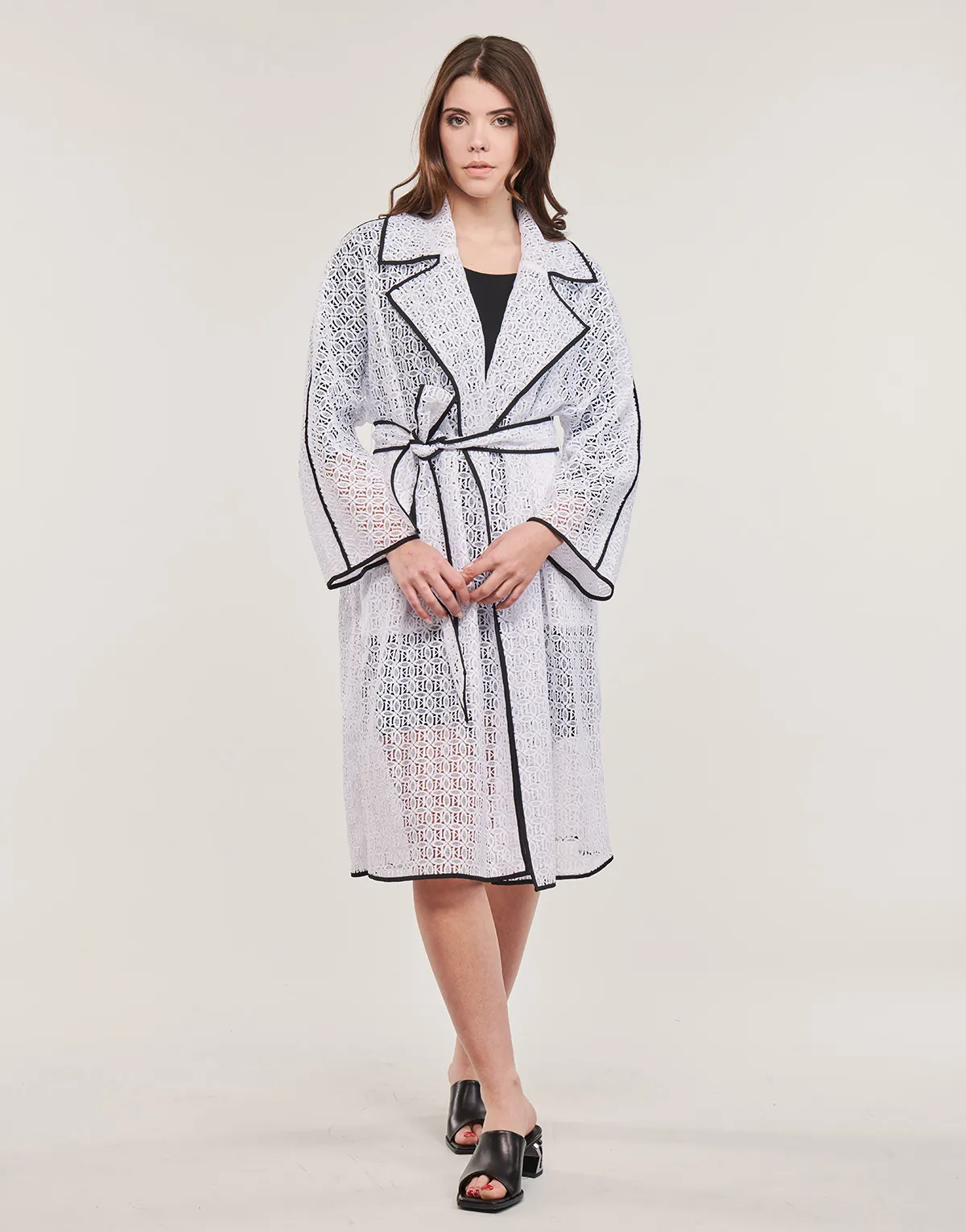 Karl Lagerfeld KL EMBROIDERED LACE COAT