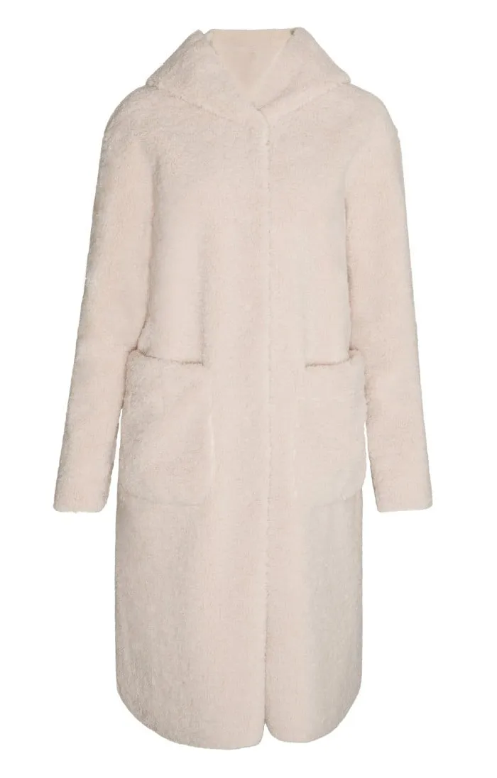 Ladies Faux Shearling Reversible Coat