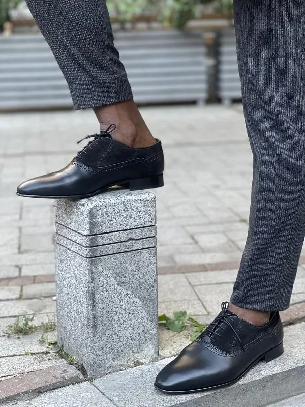 Lance Black Suede Oxfords