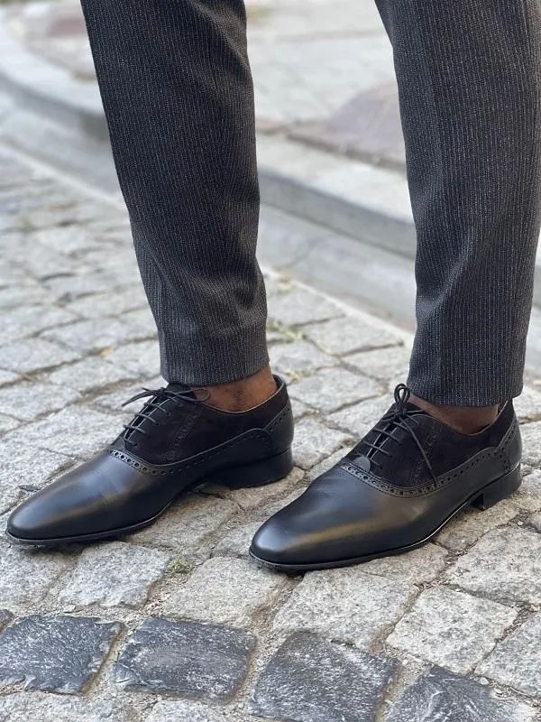 Lance Black Suede Oxfords