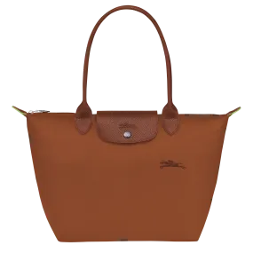 Le Pliage Green M Tote bag Cognac - Recycled canvas