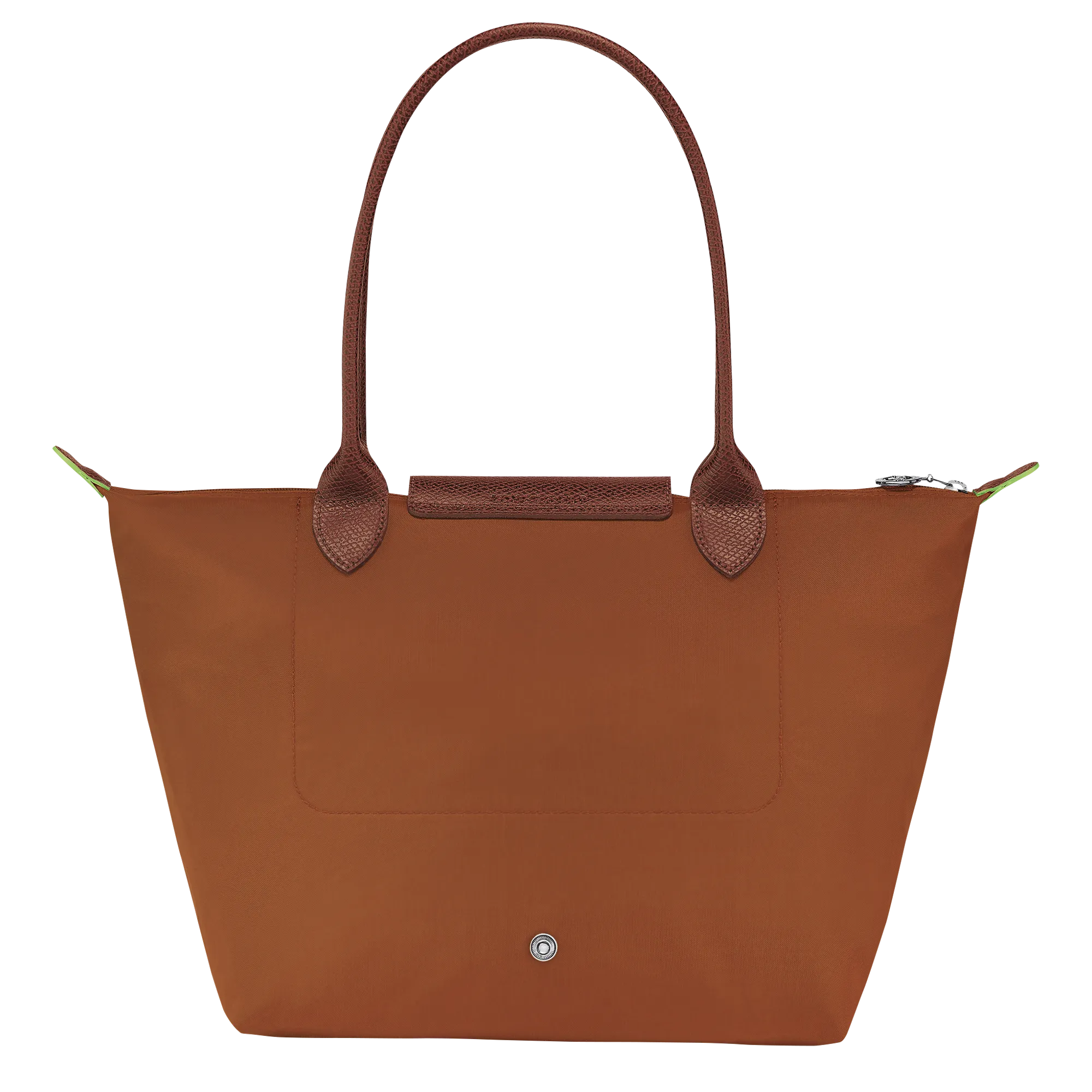 Le Pliage Green M Tote bag Cognac - Recycled canvas