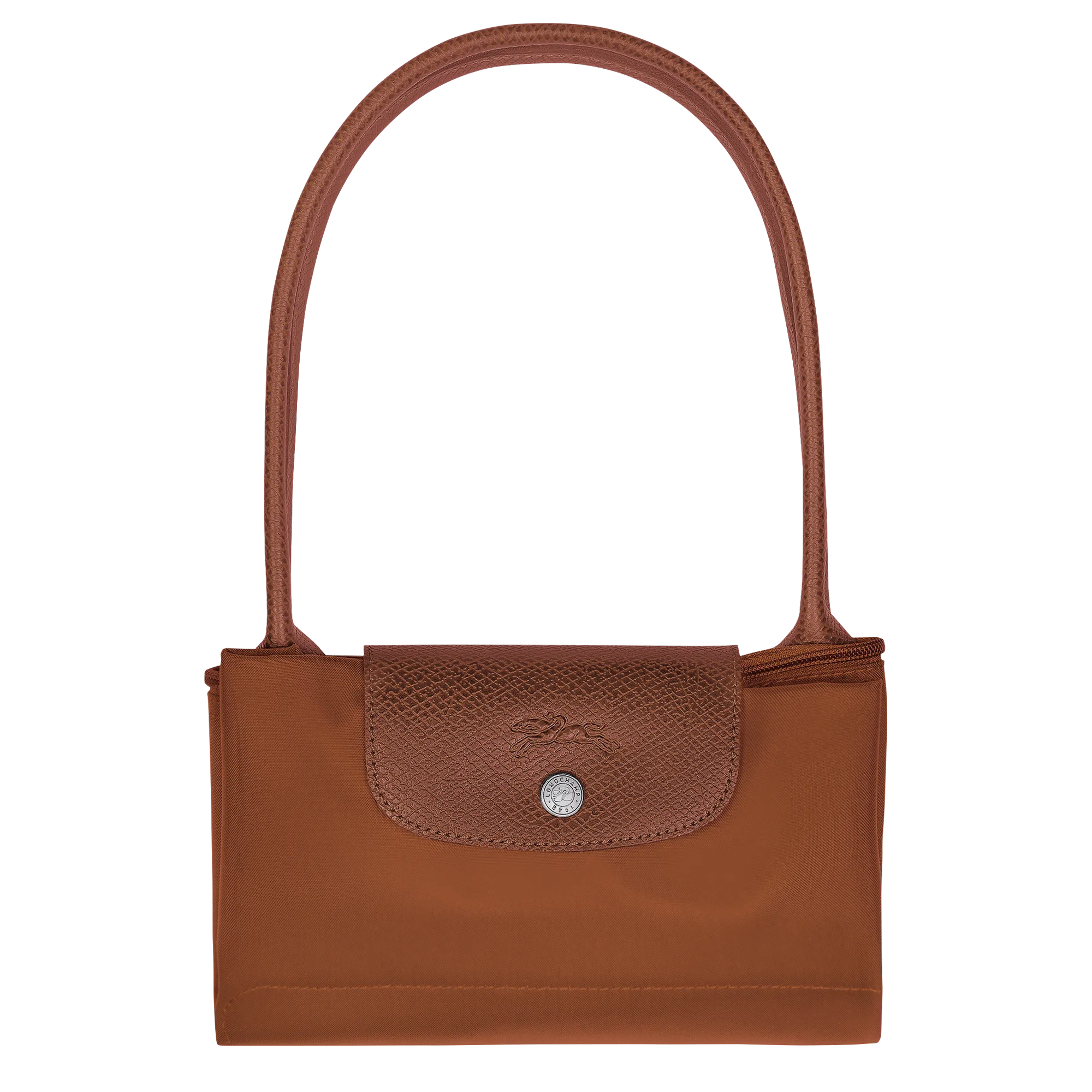 Le Pliage Green M Tote bag Cognac - Recycled canvas