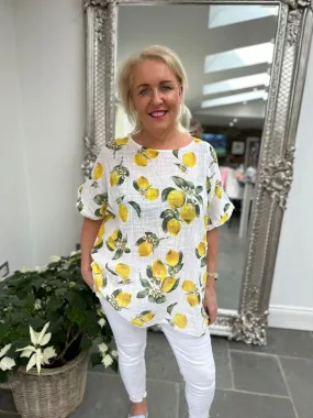 Lemon Print Top Blake