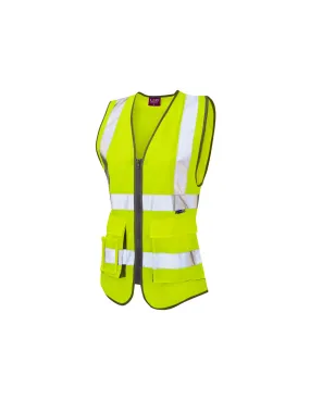 Leo Workwear - WL11 Lynmouth Class 1 Women's Superior Waistcoat - Yellow - 2020ppe Size XS