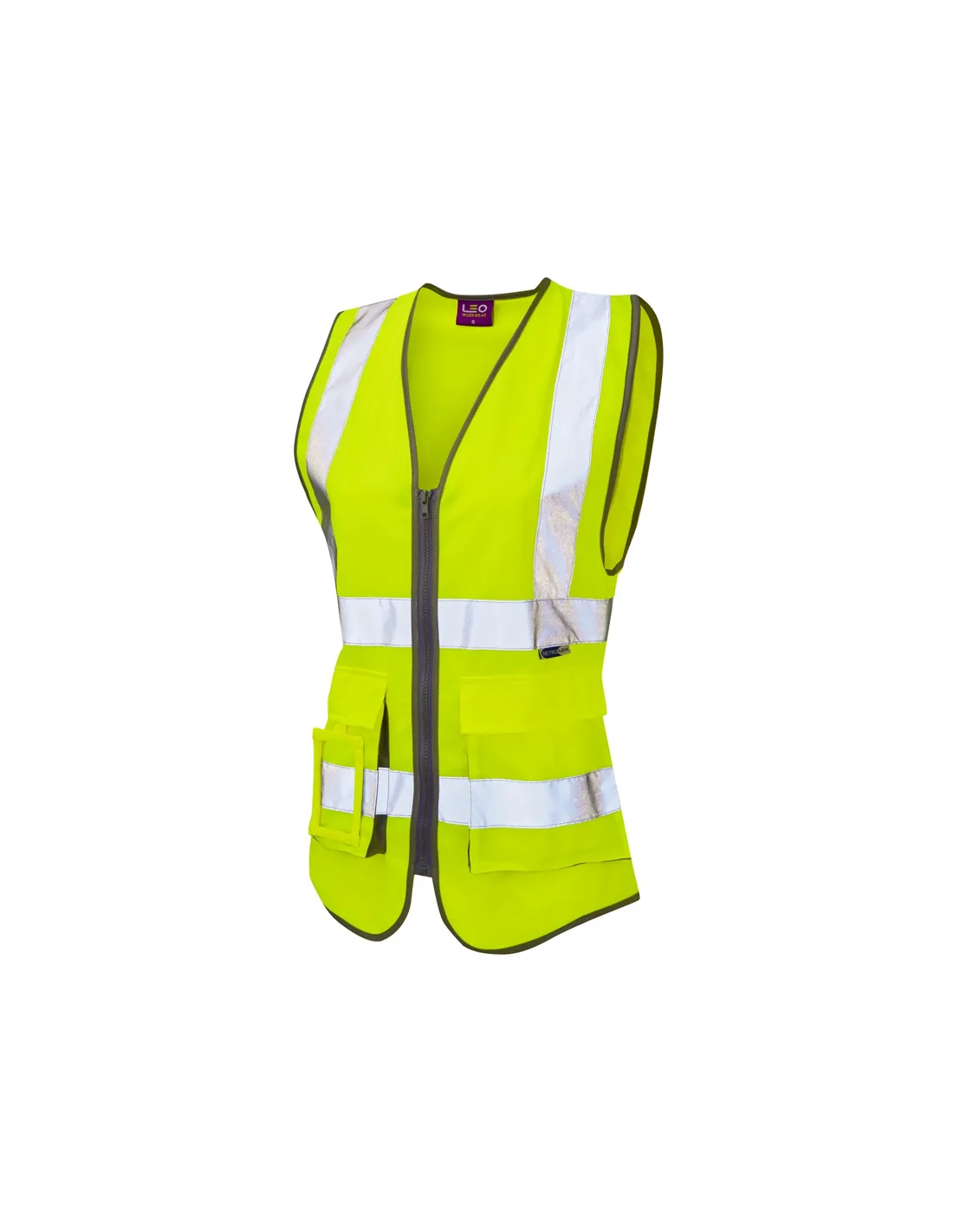 Leo Workwear - WL11 Lynmouth Class 1 Women's Superior Waistcoat - Yellow - 2020ppe Size XS