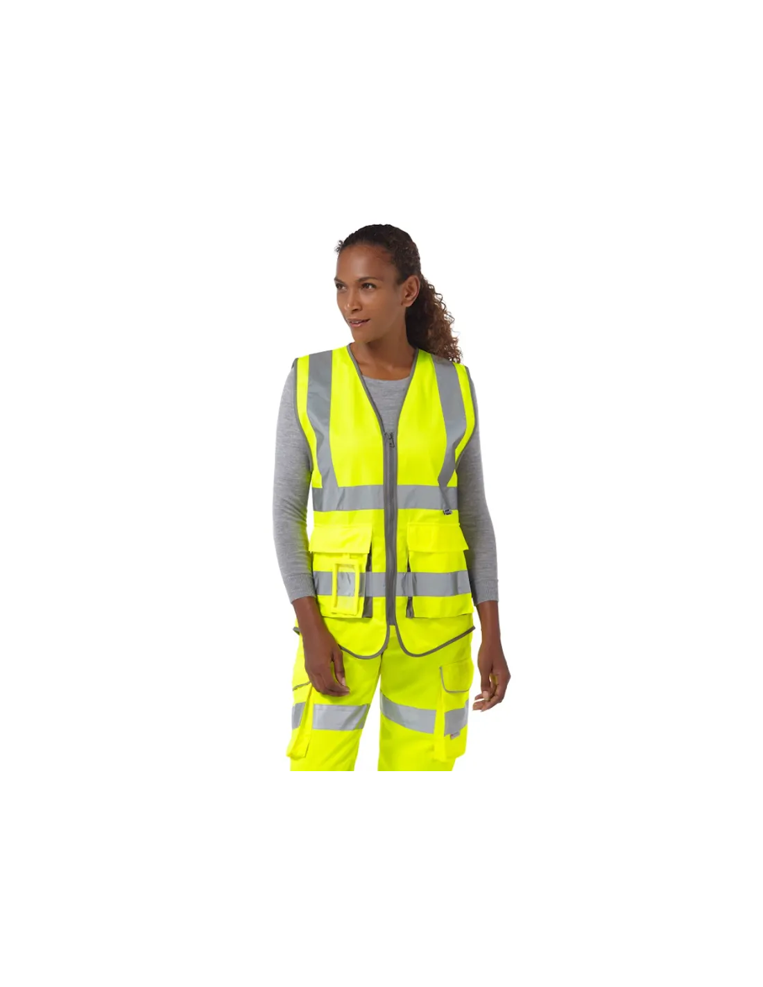 Leo Workwear - WL11 Lynmouth Class 1 Women's Superior Waistcoat - Yellow - 2020ppe Size XS