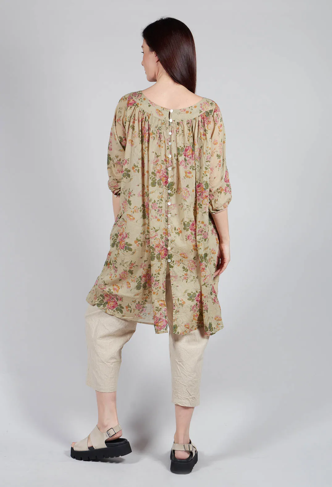 Lime Tunic in Almond Flowers