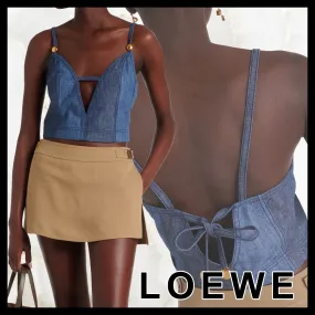 LOEWE  |Strappy top in denim