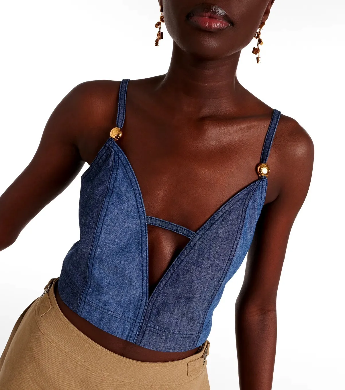 LOEWE  |Strappy top in denim