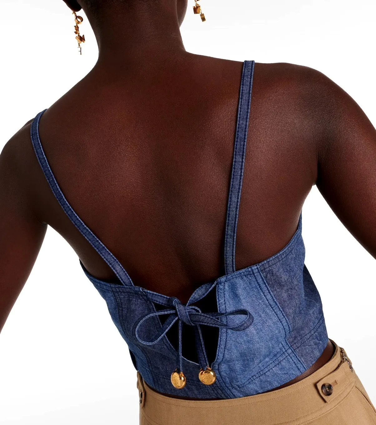 LOEWE  |Strappy top in denim