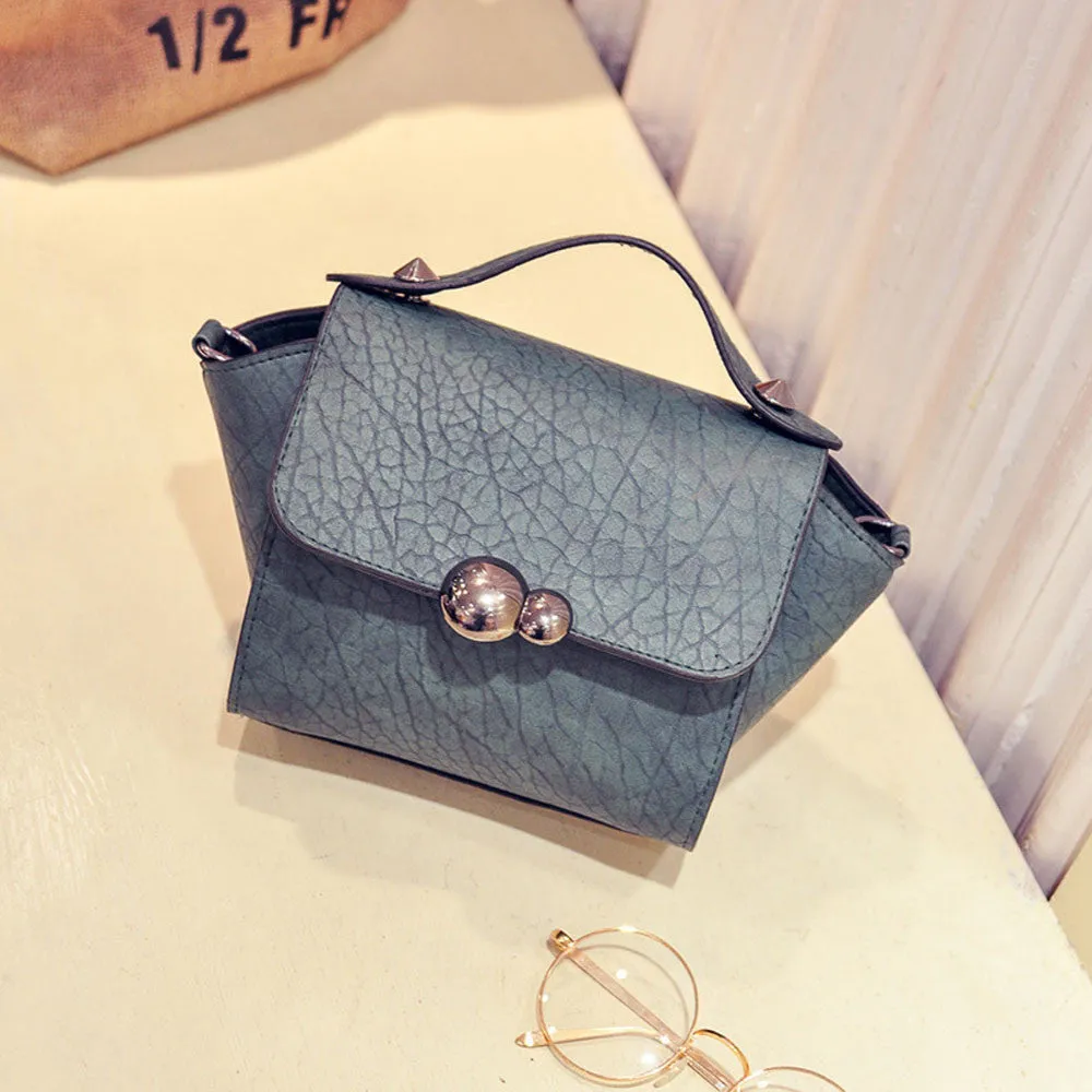 Luxury Handbags Women Bags Designer Button Lock PU Leather Small Portable TopHandle Shoulder Bag bolsos