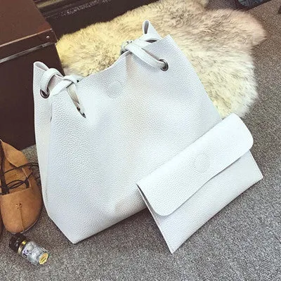 Luxury Handbags Women Bags Designer PU Leather Litchi Stria Handbag Single Shoulder Bag With Clutch bolsos femenina