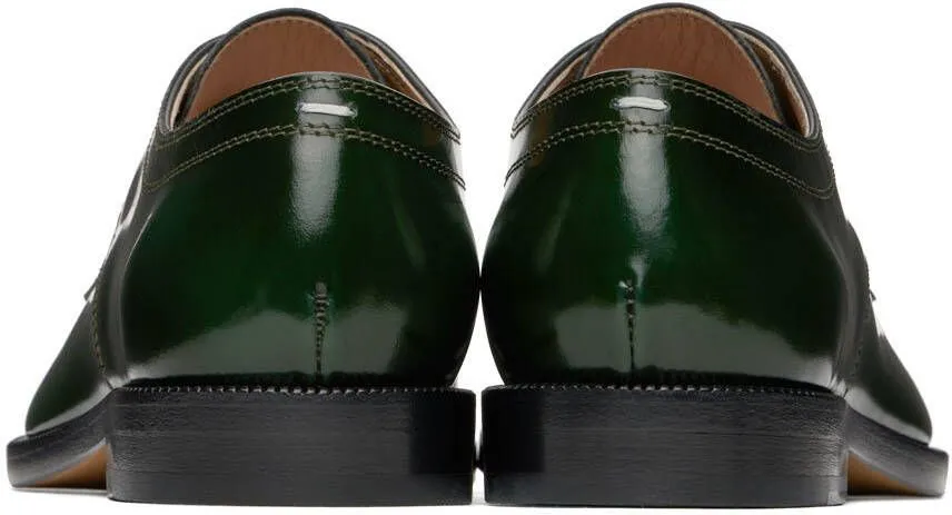 Maison Margiela Green Leather Tabi Oxfords