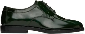 Maison Margiela Green Leather Tabi Oxfords