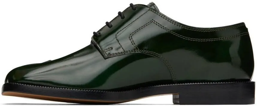 Maison Margiela Green Leather Tabi Oxfords