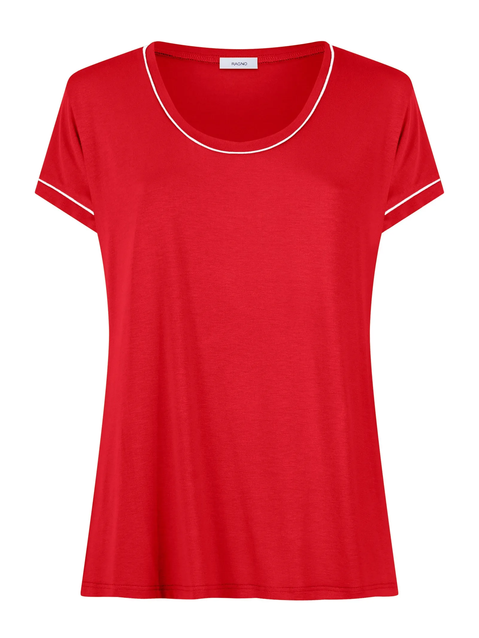 Maxi T-shirt girocollo in Viscosa Summer - Ribbon Red