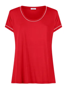 Maxi T-shirt girocollo in Viscosa Summer - Ribbon Red