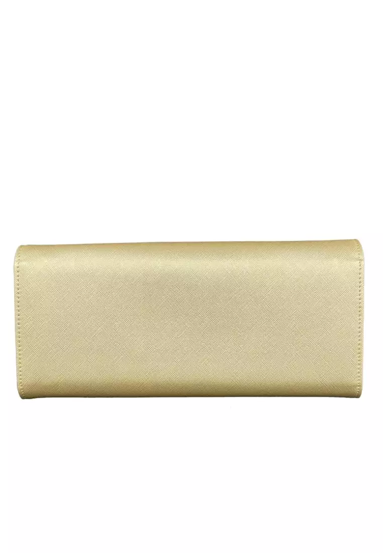 Mel&Co Saffiano Leatherette Clutch Chain Sling Bag