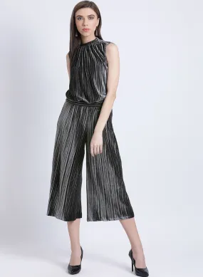 Melanie Pleated Velour Cullottes