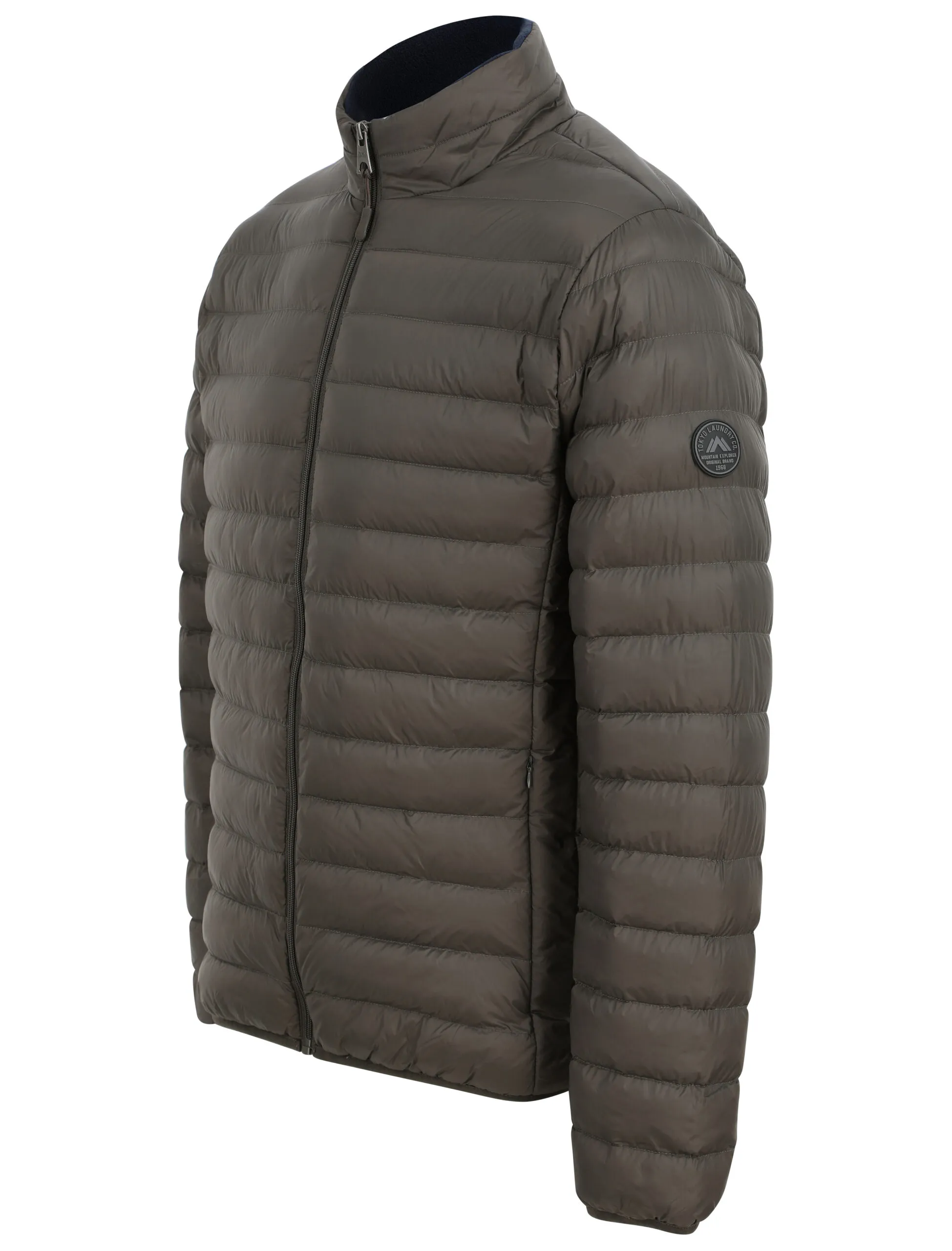 Men’s Quilted Padded Puffer Jacket Funnel Neck Bubble Coat