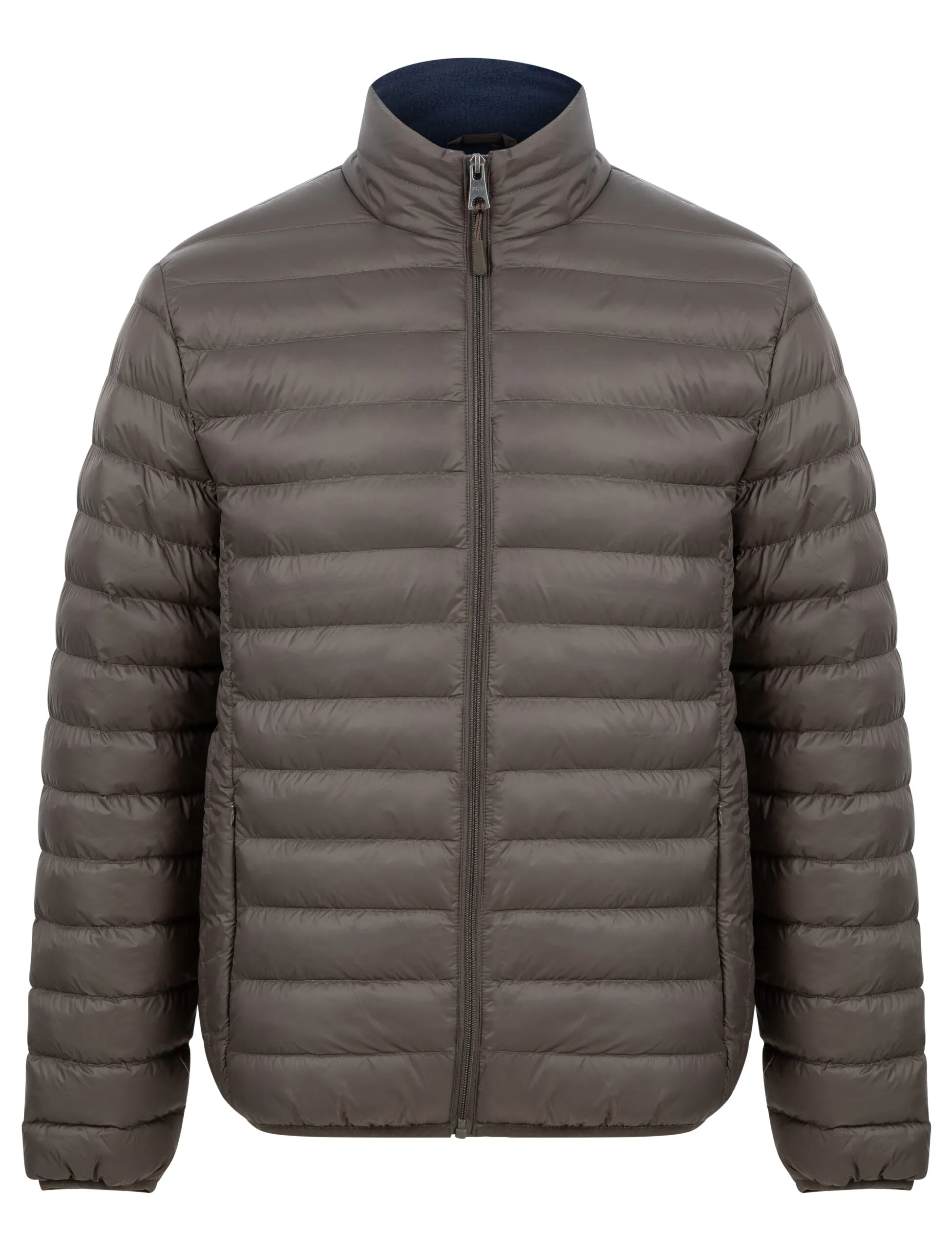 Men’s Quilted Padded Puffer Jacket Funnel Neck Bubble Coat