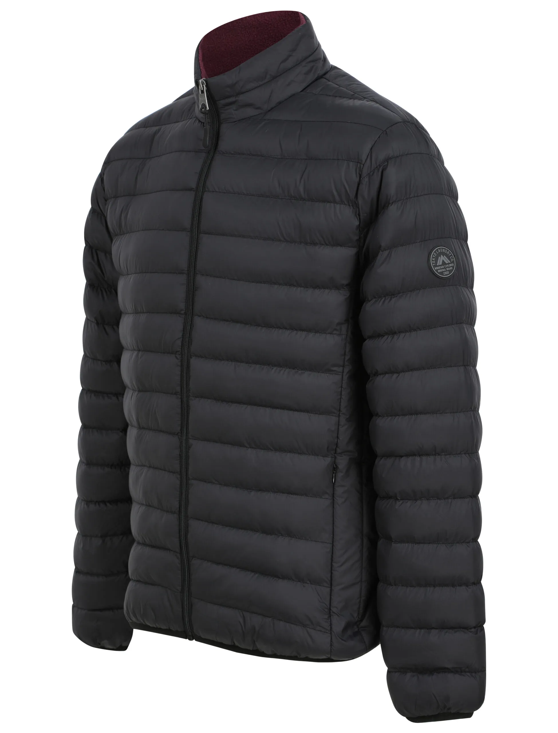 Men’s Quilted Padded Puffer Jacket Funnel Neck Bubble Coat