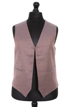 Mens Waistcoat in Copper Rose